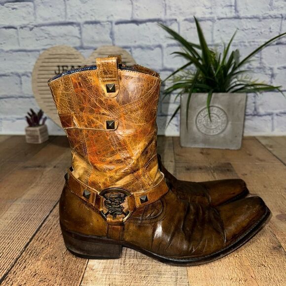 Mark Nason Rock Never Dies 67417 Brown Men’s Zip Boots Size 7 main image 10